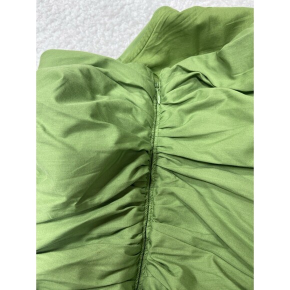 Abercrombie & Fitch Maxi Dress Women Green Cut Out Cotton Vacay Boho Sz  XLP New - Picture 7 of 12